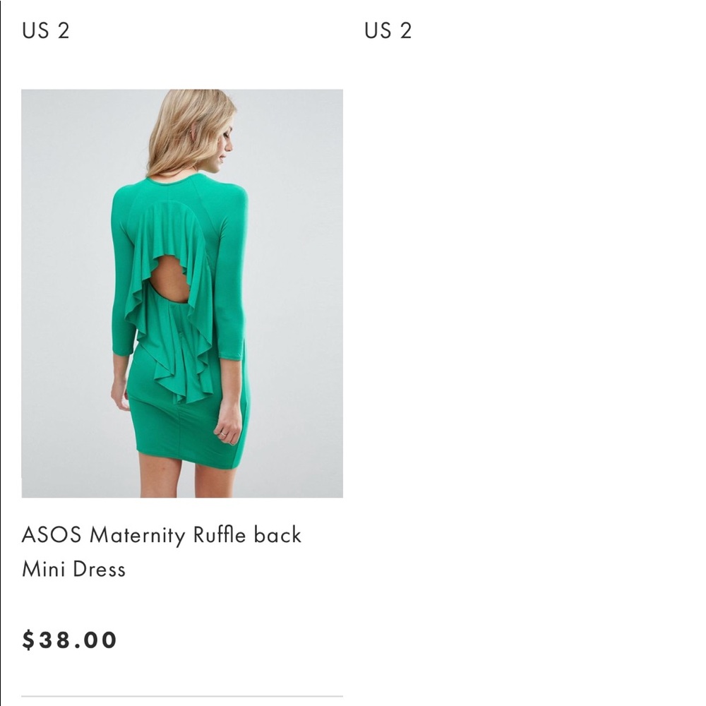 Ruffle back mini dress